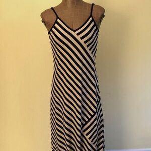 DKNY Diagonal Striped Maxi Dress